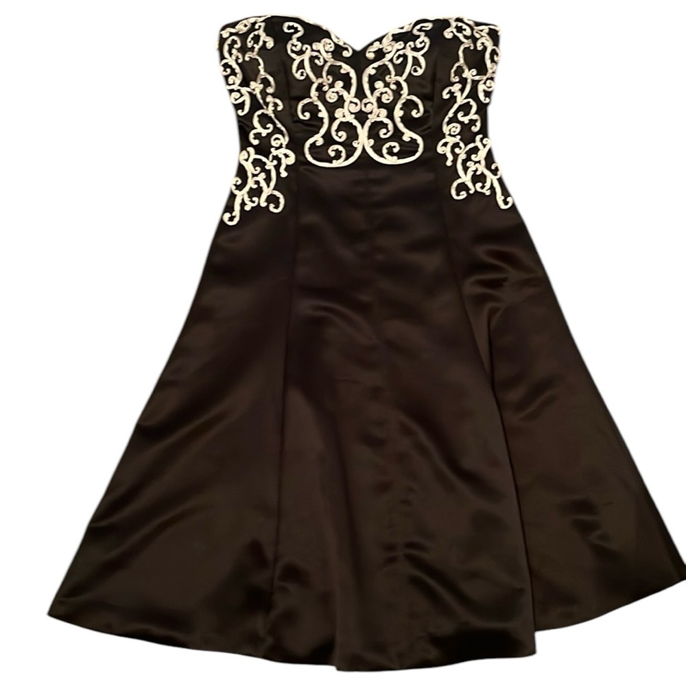 EUC White House Black Market Corset Ribbon Dress